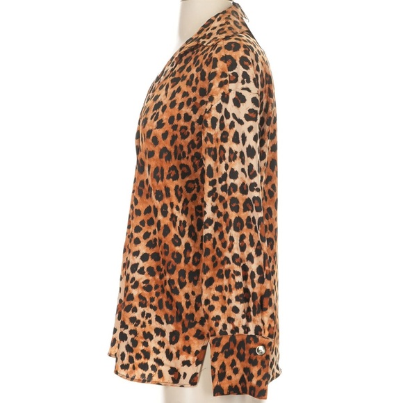 Zara Satin Animal Print Button Down Top NEW Women’s XS - Picture 4 of 7